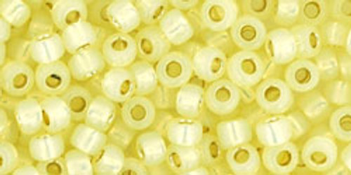 Toho Seed Beads 8/0 #272 Permanent Finish Silver Lined Milky Jonquil 50g