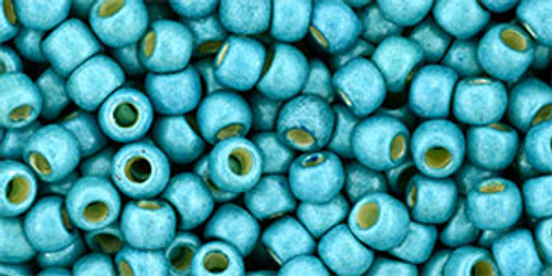 Toho Beads 6/0 #114 Perm Fin Galvanized Matte Teal 50g