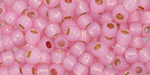 Toho Seed Beads 6/0 #115 Perm Fin Silver Lined Translucent Rosaline 50 grams Toho Seed Beads 6/0 #115 Perm Fin Silver Lined Translucent Rosaline 50 grams
