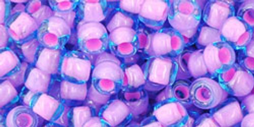 Toho Seed Beads 6/0 #118 Aqua Bubble Gum Pink Lined 250g