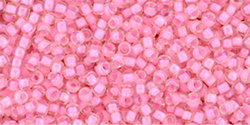 Toho Seed Beads 11/0 #506 Rainbow Crystal Hot Pink 50g