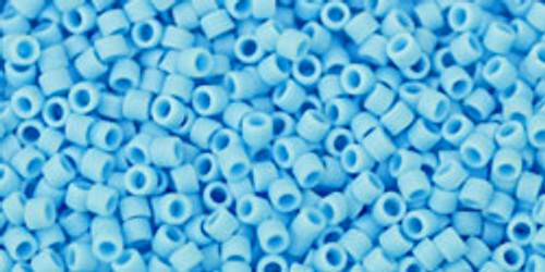 Toho Seed Beads #1 Treasures Opaque Frosted Blue Turquoise 10g