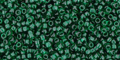 Toho Seed Beads 15/0 round Transparent Green Emerald 50 grams Toho Seed Beads 15/0 round Transparent Green Emerald 50 grams
