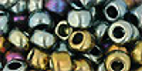 Toho Seed Beads 3/0 Rounds #721 Galvanized Blue Gold 50 Grams