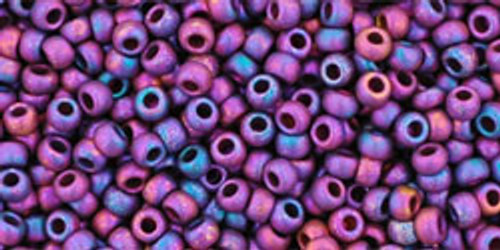 Toho Seed Beads 11/0 Rounds #10 Higher Metallic Frosted Mardi Gras 50g