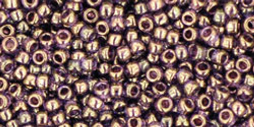 Toho Seed Beads 11/0 Rounds #27 Gold-Lustered Light Tanzanite 20 gr