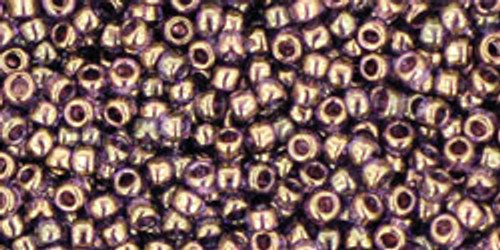 Toho Seed Beads 11/0 Rounds #27 Gold-Lustered Light Tanzanite 50 gr