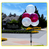 The staggered look is guaranteed to grab attention.   Mount anywhere with Ground Stake or Weighted Base.   Easily assembled and disassembled in minutes.   Kit stands approximately 7'7"