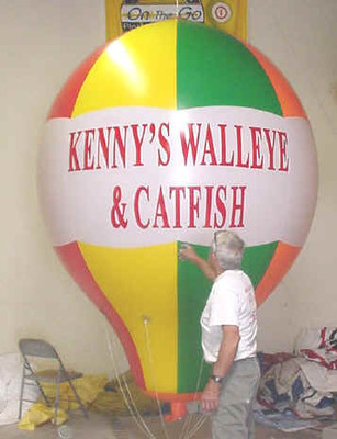 8-FOOT HOT AIR  BALLOON SHAPE - ONE COLOR ARTWORK