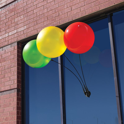 Get the added attention your property needs with 3-DuraBalloon® SUCTION CUP KITS! With your choice of 3 DuraBalloon® helium-free balloons, this top-selling Cluster Kit easily installs on your clean, flat storefront surface or window to stop traffic with its vibrant colors and curb-appeal.  