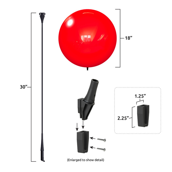  It is comprised of a mounting plate and a separate bracket that slides over the screw heads and snap into place. This security feature makes it close to impossible to steal your investment without a screwdriver to release. Mounting plate footprint: 1.25" wide x 2.25" tall. Screws included.