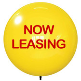 18" NOW LEASING PRINTED BALLOON BOBBER DURABALLOON REPLACEMENT