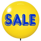 18" YELLOW SALE PRINTED BALLOON BOBBER DURABALLOON REPLACEMENT