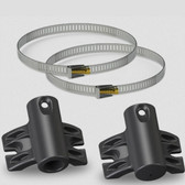 These Brackets mount to any sturdy upright or bollard using band clamps, making these Pole Kits easy to place in more areas. Just mount the Brackets and slide the Pole through for a perfect fit.

These are only compatible with Ground Pole Kits.