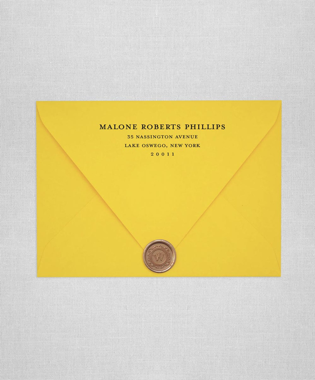 Yellow Wedding Envelope