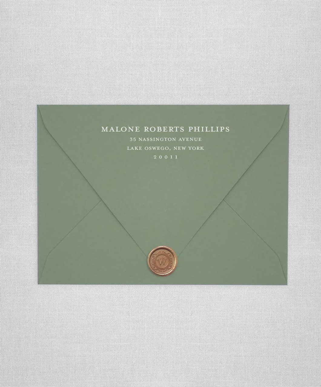 Monogram Return Address Wedding Envelope Seal