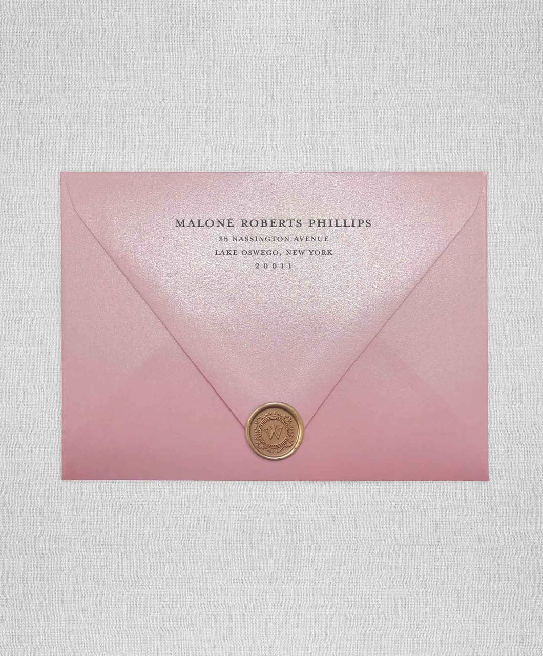 Baby Onderling verbinden beeld Misty Rose Envelope (Metallic)