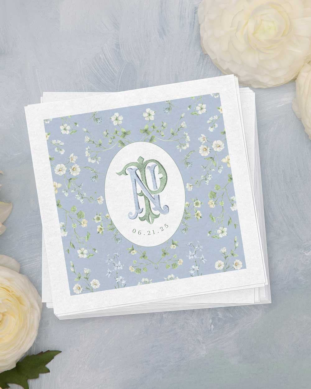 Sterling Stripes Allure Cocktail Napkins