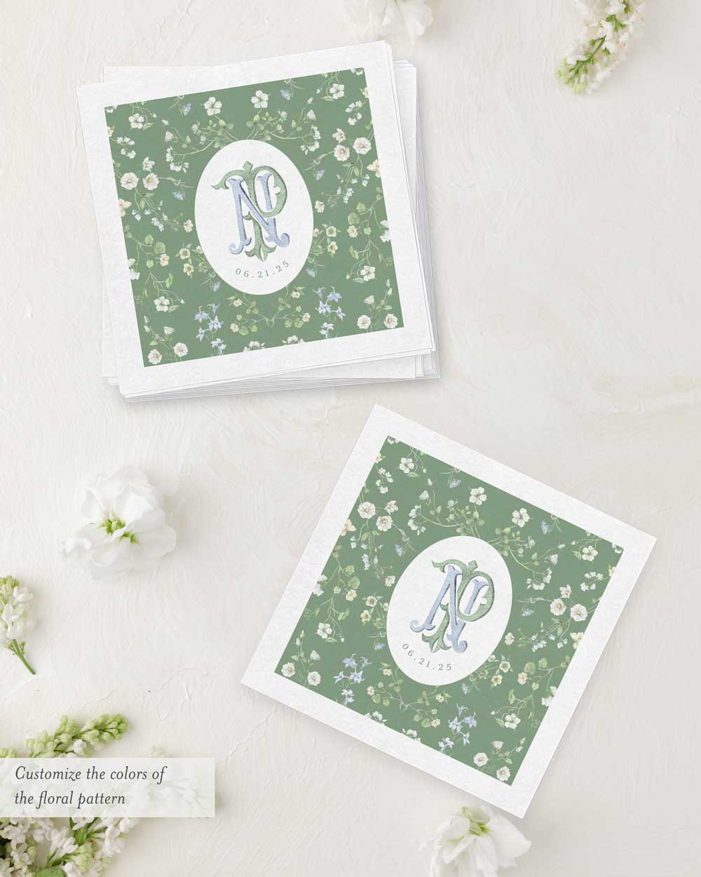 Sterling Stripes Allure Cocktail Napkins - Thumbnail 3