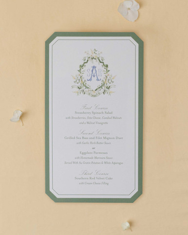 Emerald Menu - Wedding Menu
