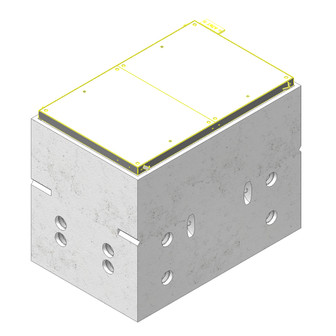 Pedestrian Pull Box - 3660 w/ Hinged Cover - AT&T Northern