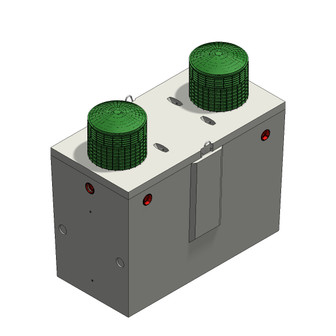 Pedestrian Rated Holding Tank - 750 gal - End Access - Tuf-Tite
