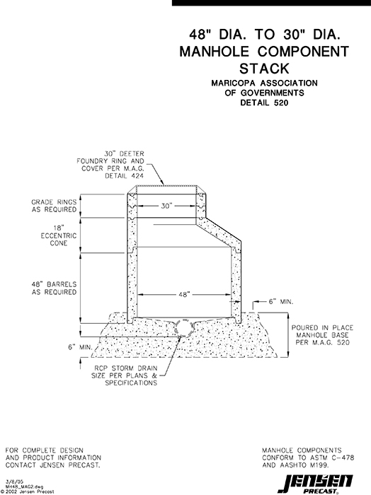 Manhole 48 Dia. - Mid State Concrete Products