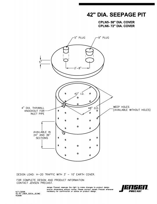 plastic seepage pits