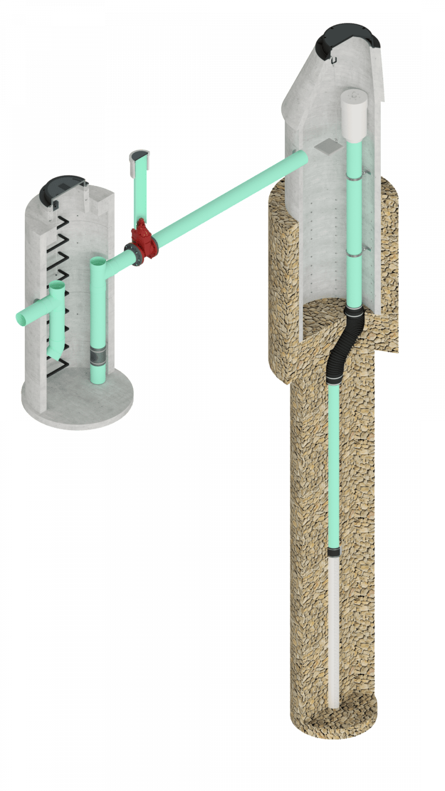 Drywell Infiltration System with Simple Pretreatment 48 in. Jensen