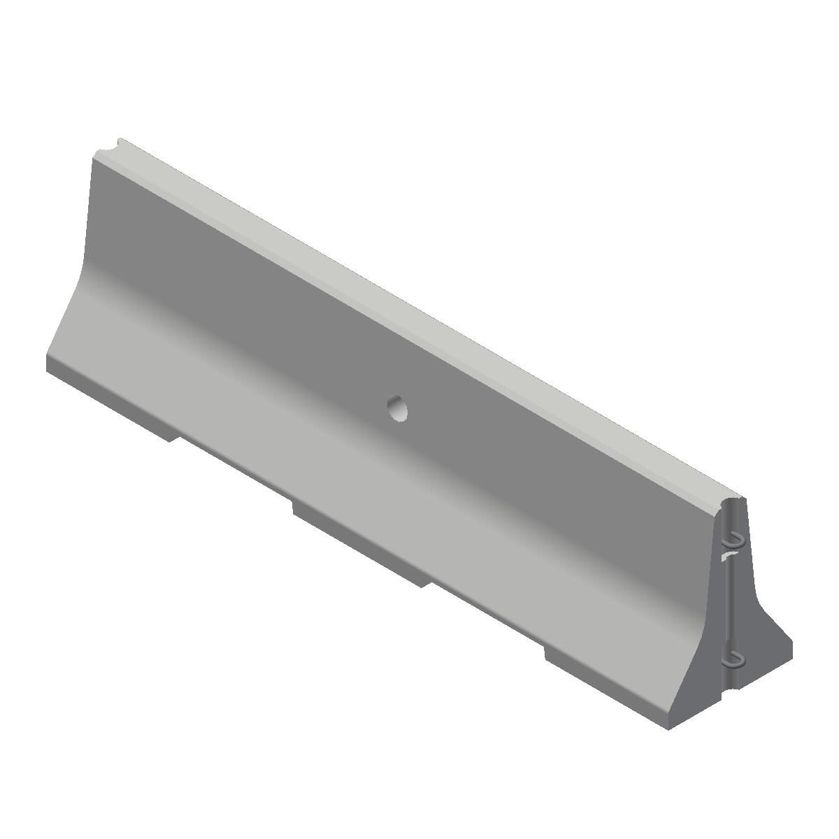 Highway Barrier 10 ft. KRail with Forklift Pockets without end loops Jensen Precast