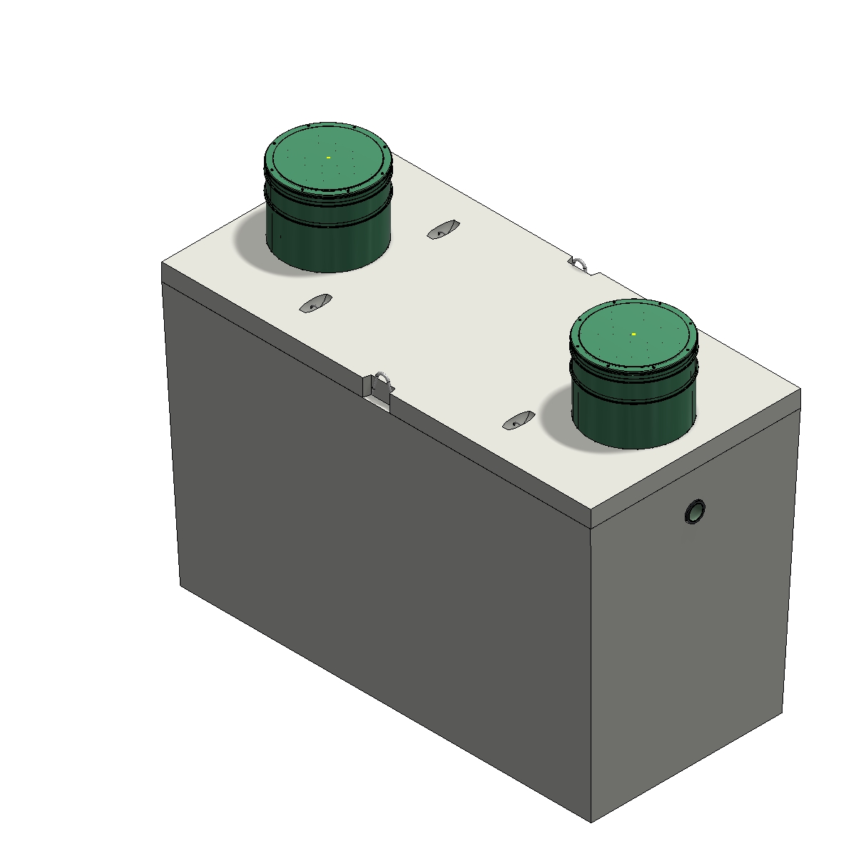 Septic Tank PJS 1500 gal. 24"E, 24"E Pedestrian Rated Jensen Precast