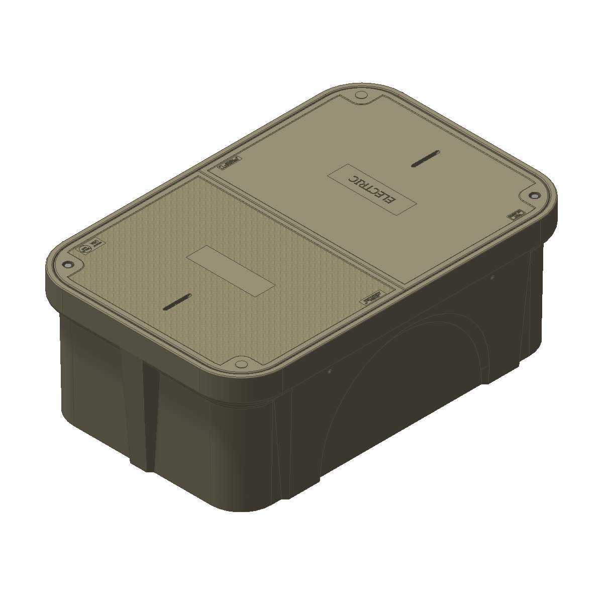 HPC3048 x 18 Handhole Assembly - Polymer Concrete - Electric