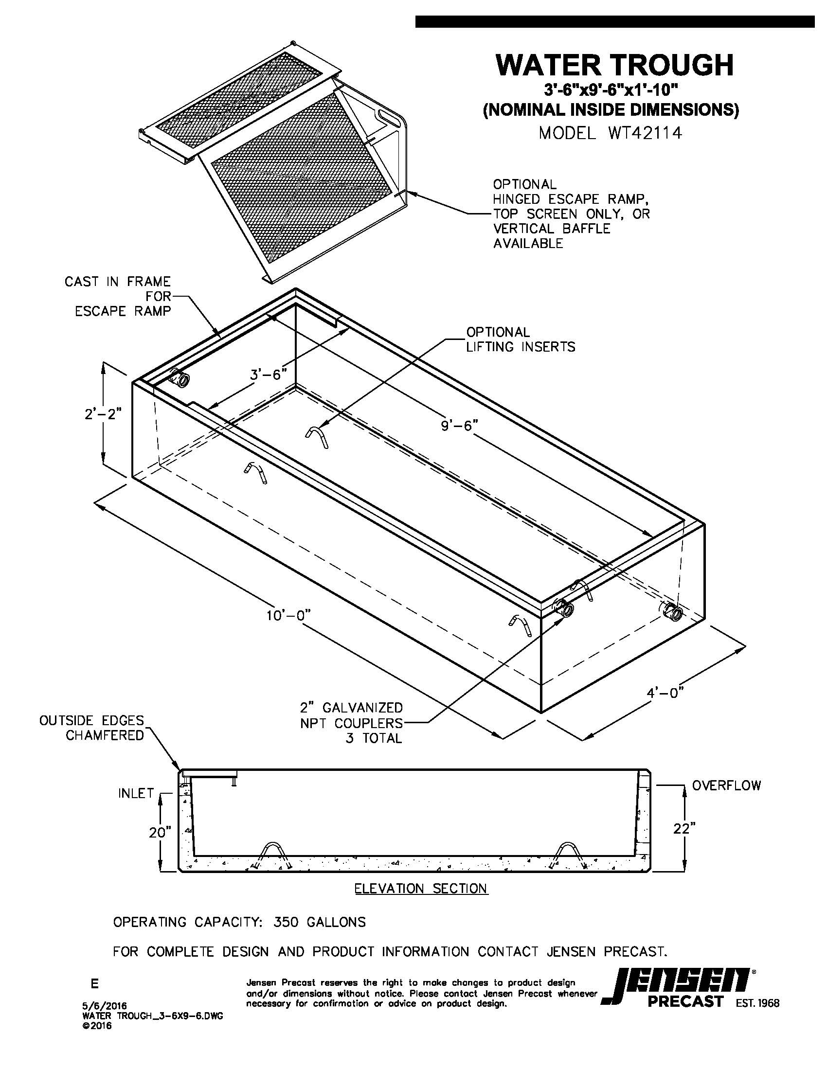 Lab Trough Design Water Trough Lab Drawing