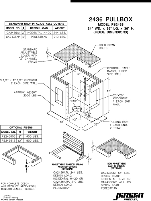 Vault 2436x36 Knockout Sump 24