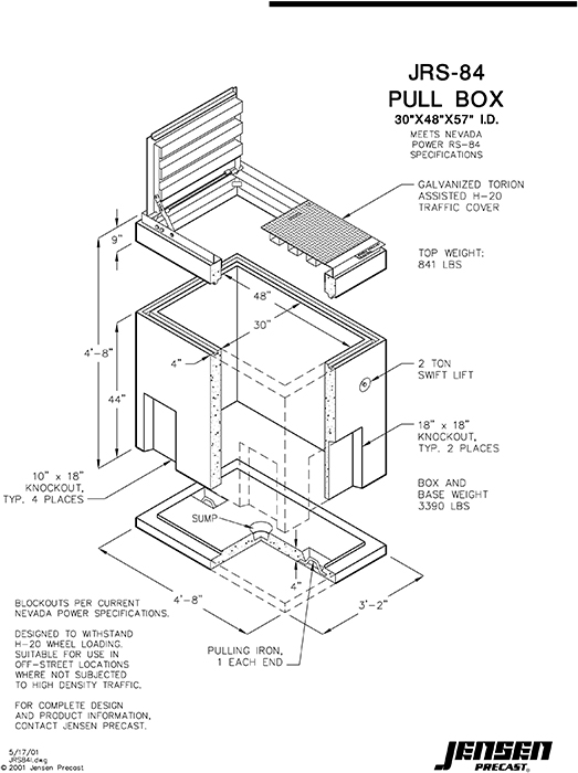 JUNK⭐︎BOXページ JRS-84 Pull Box - 3048 - NV Energy South | Jensen Infrastructure