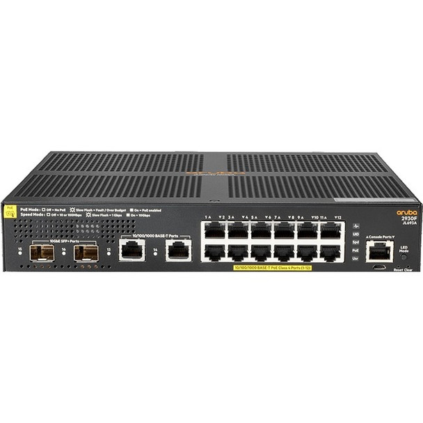 Hewlett Packard Enterprise (JL693A#ABG) ARUBA 2930F 12G POE+ SWCH