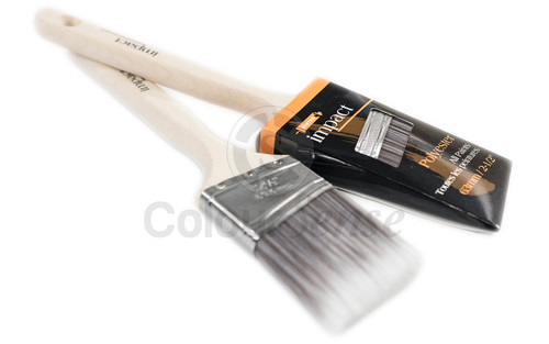 2pc Angled Paint Brush 1.5 inch & 2 inch 100% Polyester for All Paints Interior/Exterior