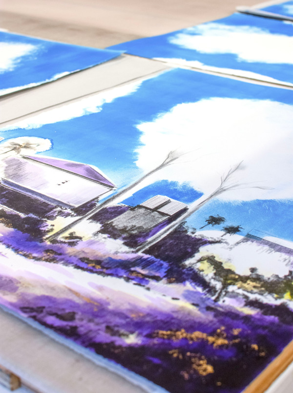 "The Town with Cloud Trees" (2025) by Gamaliel Rodríguez