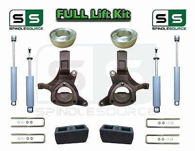 3 Inch Lift Spindles For Chevy Silverado & GMC Sierra 1500 2007-2016 2WD - Leveling Kit (Pair)
