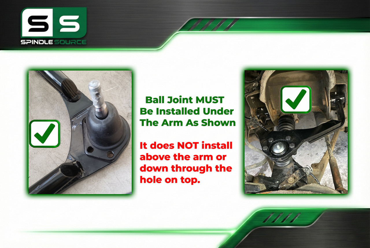 Spindle-Source 4" Drop Control Arm Kit W/ V8 Coils – 1988-1998 Chevy GMC C1500 2WD
