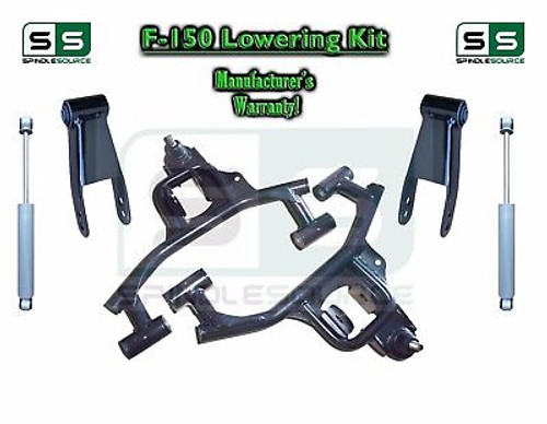 04 -08 Ford F-150 F150 3" / 3" Drop Lowering Kit Control Arms Shackles + SHOCKS