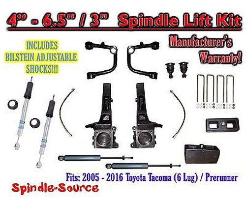 05 - 16 Toyota Tacoma Prerunner 6.5" / 3" LIFT Kit, Bilstein 5100 Shocks, rs UCA