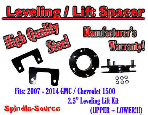 07 - 14 Chevy GMC Trucks and SUVs 2.5" Lifting Leveling Strut Spacer STEEL!