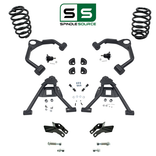 4"/4" Rear Control Arm Drop Kit + Extenders FOR 07-14 Chevy Tahoe GMC Yukon