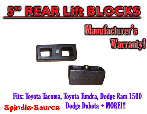 1 Set of Cast 5" TAPERED Lift Blocks Toyota Tacoma Tundra Dodge RAM Dakota