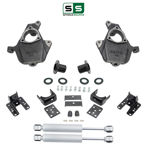 3-4/5-6 Spindle/Relocator Lowering Kit Shocks 2014-2018 Silverado Sierra 1500