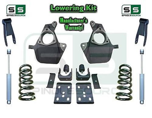 16-18 Silverado Sierra 5/8 Lowering DROP KIT STAMPED / ALUM ARMS Coils V6 SHOCKS