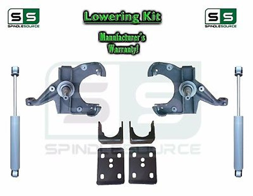 1973 - 1987 Chevrolet Chevy GMC C10 C15 3" F 6" R Drop Kit 1.00"Rotors + SHOCKS