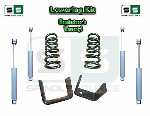 1973 - 1987 Chevrolet Chevy GMC C10 C15 2" / 5" Lowering Drop Kit 2/5 + Shocks