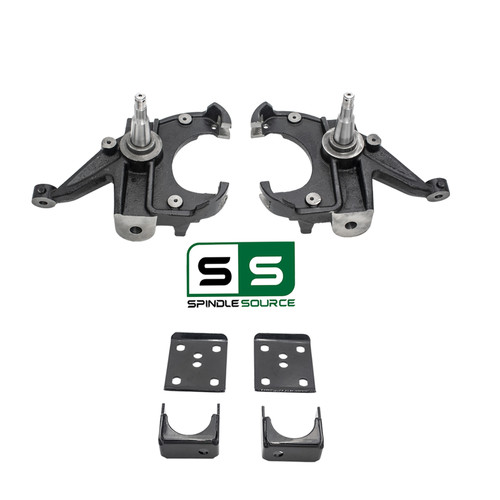 3/6 Spindle Drop Lowering Kit FOR 73-87 Chevy GMC C10 C15 1" Rotors 2WD